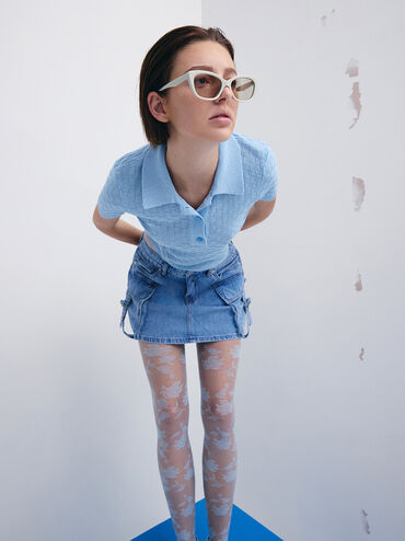 Maeva Cat-Eye Sunglasses, Chalk, hi-res