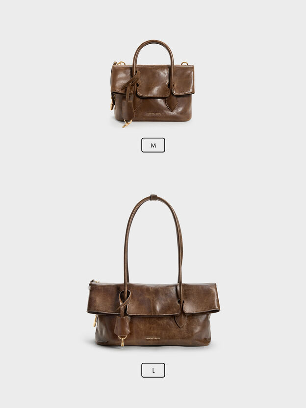 Aveline Front-Flap Crossbody Bag, Pecan Brown, hi-res