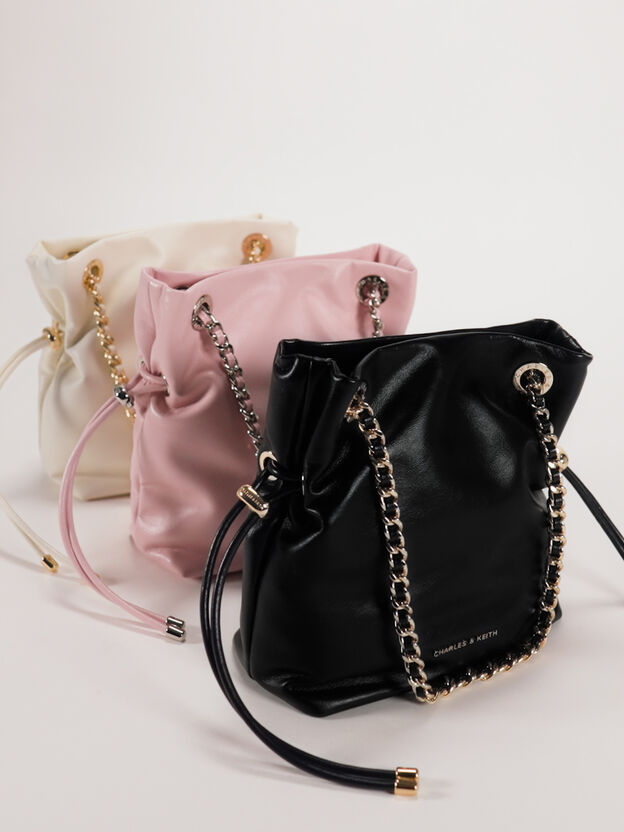 Arya Braided-Chain Crossbody Bag, Black, hi-res