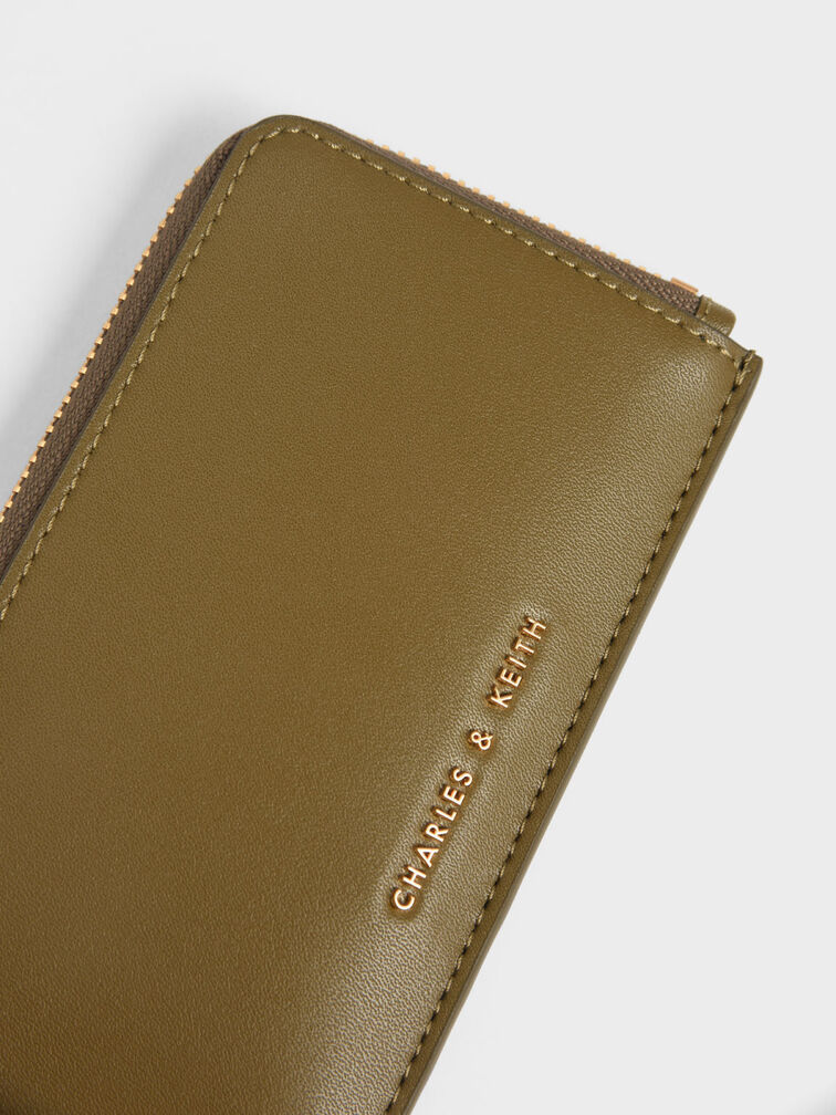 Lane Key Zip-Around Wallet, Olive, hi-res