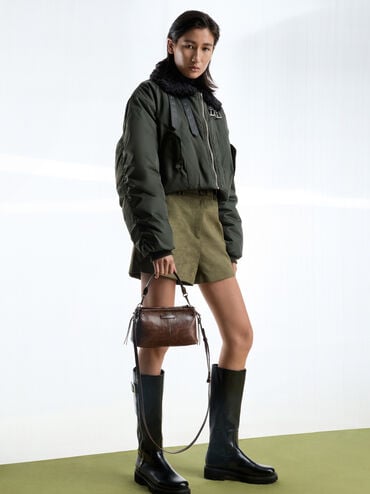 Noane Top Handle Bag, Distressed Coffee, hi-res