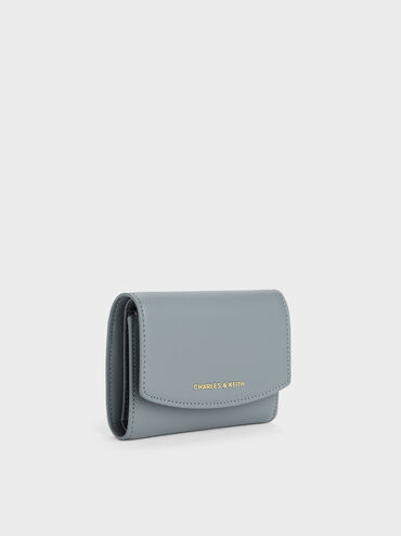 Briony Curved Flap Wallet, Smoky Blue, hi-res