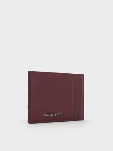 Ivette Woven Card Holder, Wineberry Red, hi-res