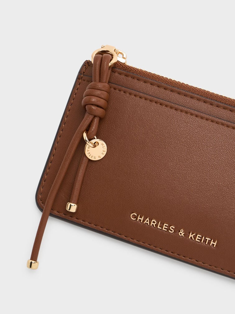 Everleigh Zip-Around Card Holder, Chocolate, hi-res