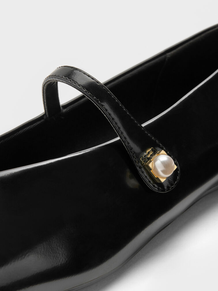 Marie Pearl Mary Jane Flats, Black Box, hi-res