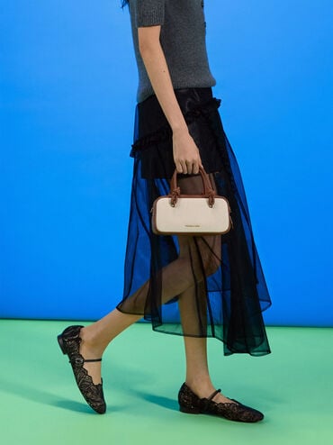 Sammie Canvas Knotted-Handle Elongated Bag, Taupe Canvas, hi-res