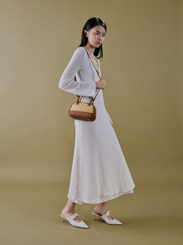 Leather & Raffia Bowling Bag, Neutral Raffia, hi-res