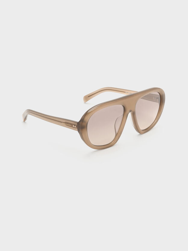 Ramone Aviator Sunglasses, Sand, hi-res
