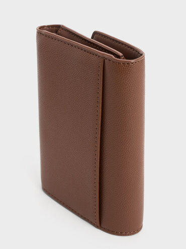 Briony Curved Flap Wallet, Chocolate, hi-res