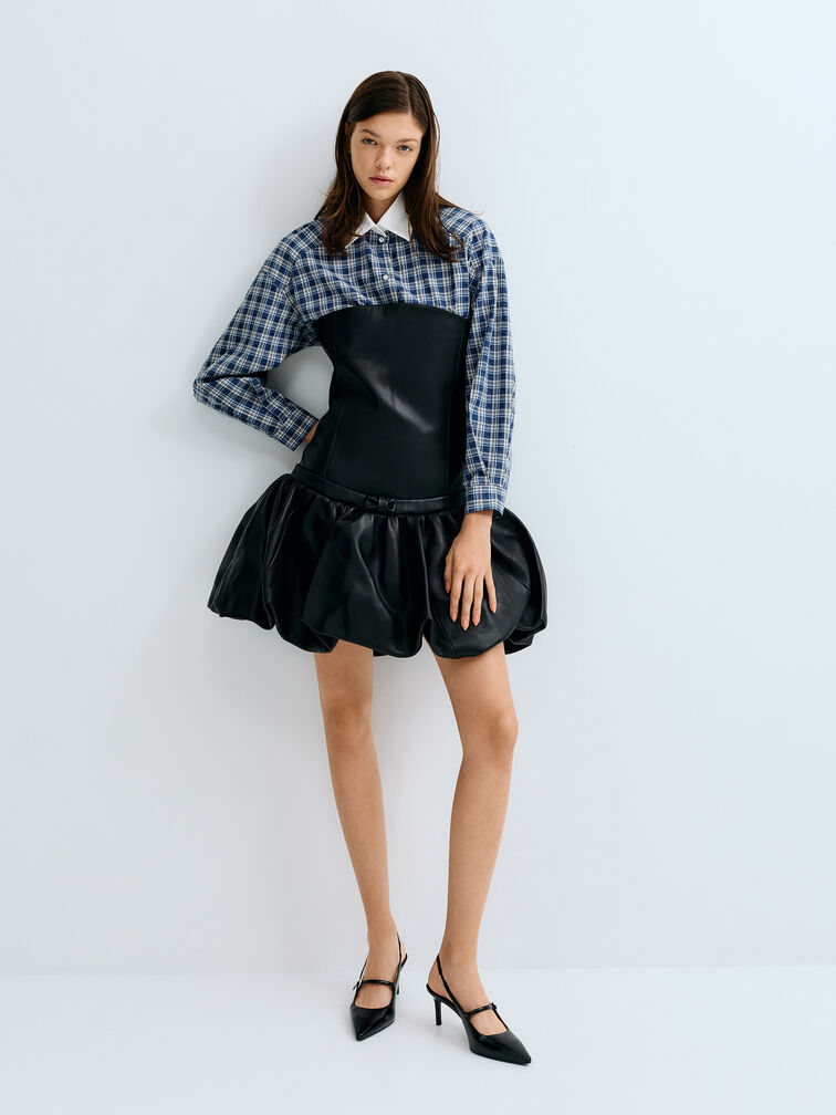 Pointed Slingback Mary Jane Pumps, Black, hi-res