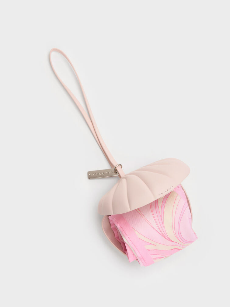 Seashell Swirl-Scarf Charm, Pink, hi-res