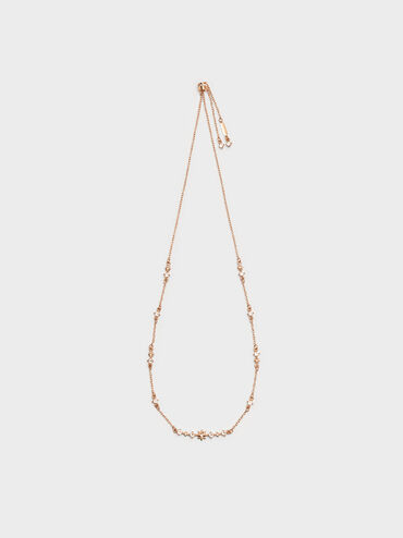 Everest Crystal Star Necklace, Rose Gold, hi-res