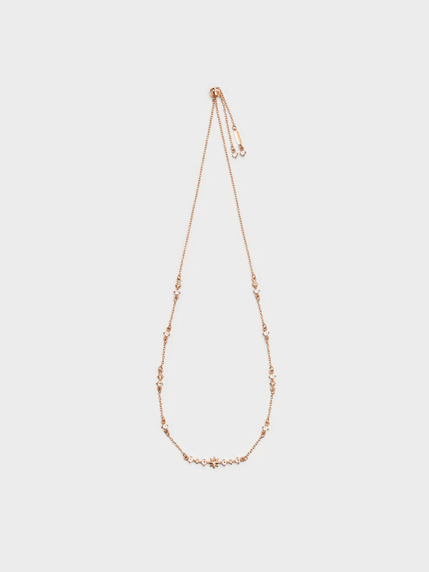 Everest Crystal Star Necklace, Rose Gold, hi-res