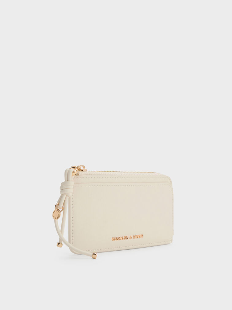 Everleigh Zip-Around Card Holder, Cream, hi-res