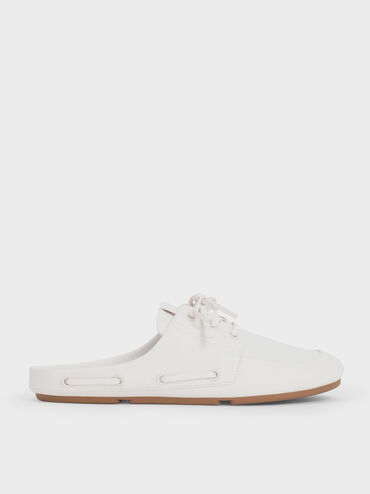 Jude Slip-On Boat Shoes, White, hi-res