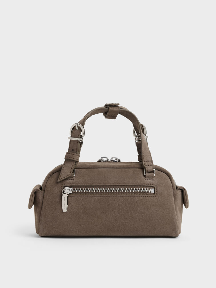 Rachel Multi-Pocket Bowling Bag, Stone Grey, hi-res