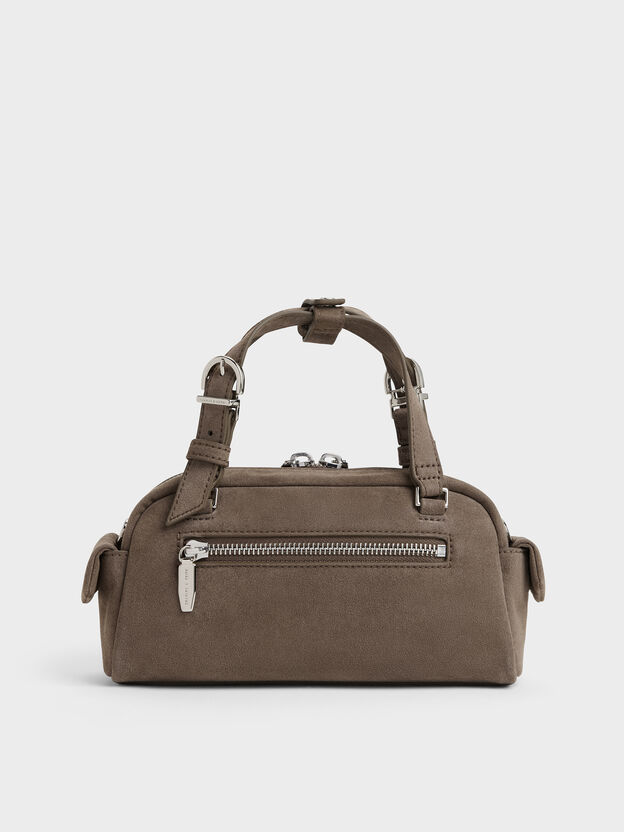 Rachel Multi-Pocket Bowling Bag, Stone Grey, hi-res