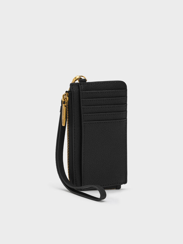 Dixie Wristlet Card Holder, Black, hi-res