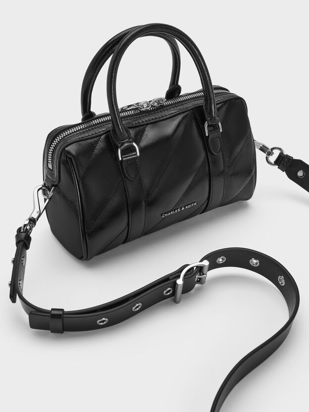 Philomena Bowling Bag, Noir, hi-res