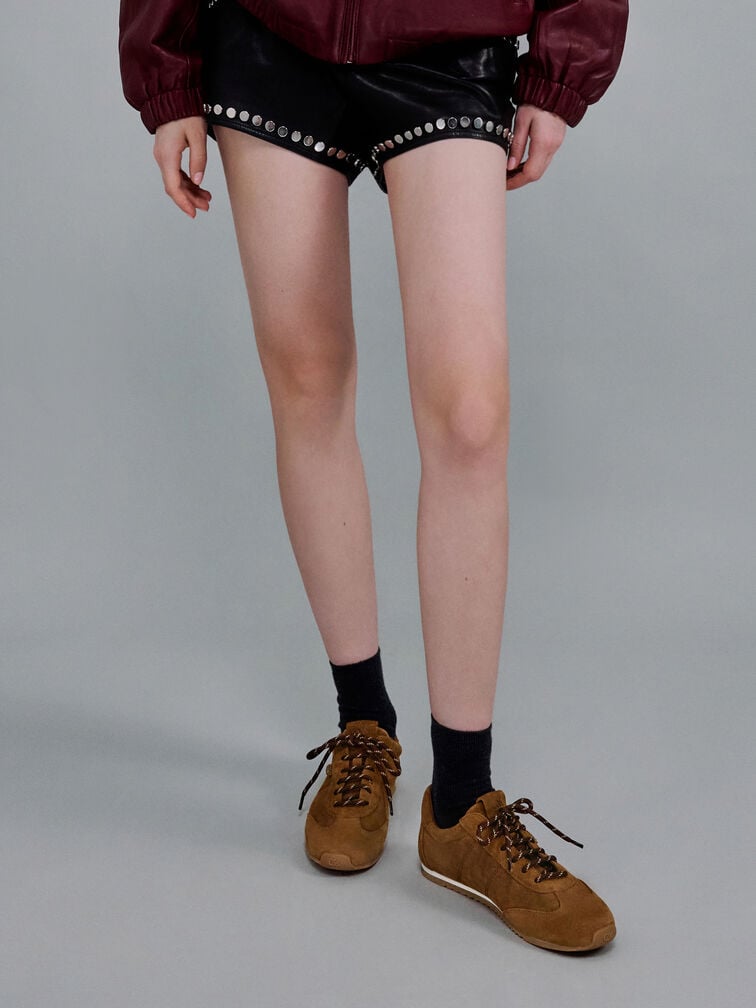 Jace Suede Sneakers, Brown, hi-res