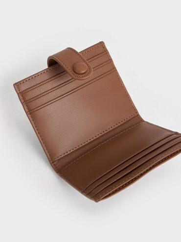 Bliss Snap Button Card Holder, Chocolate, hi-res