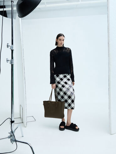 Sansa Tote Bag, Dark Moss, hi-res