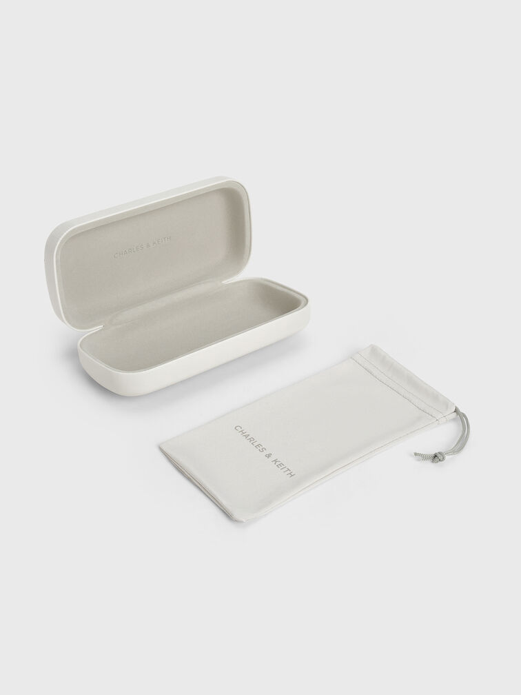 Minnow Metal-Rim Round Sunglasses, Pecan Brown, hi-res