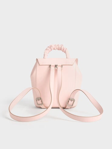 Eve Ruched-Handle Backpack, Light Pink, hi-res