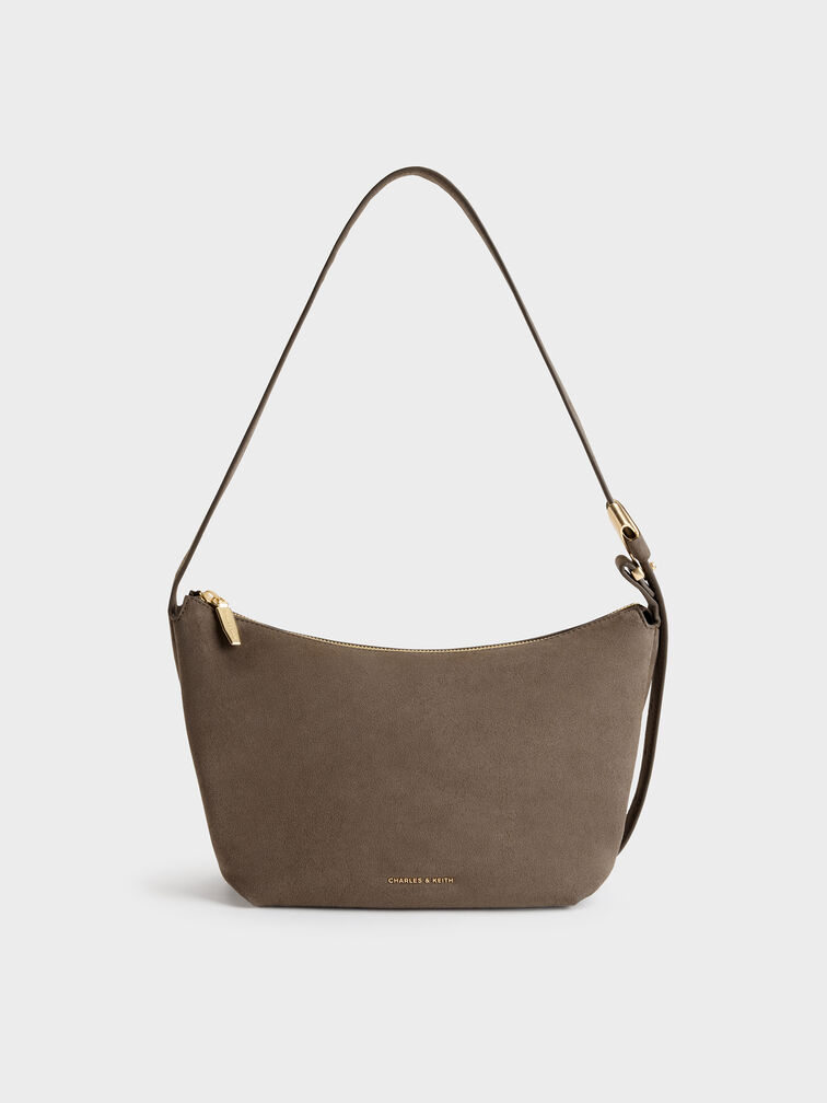 Zephyr Hobo Bag, Stone Grey, hi-res
