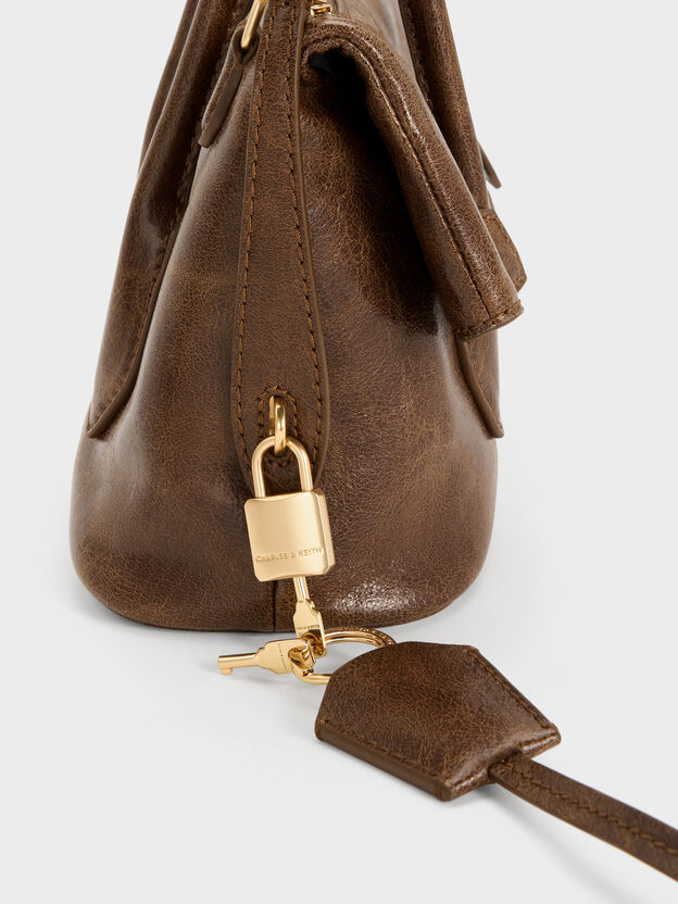Aveline Front-Flap Crossbody Bag, Pecan Brown, hi-res