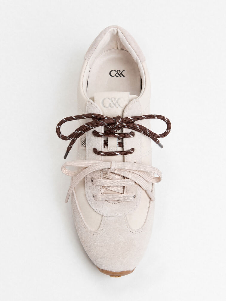 Jace Leather & Suede Sneakers, Chalk, hi-res