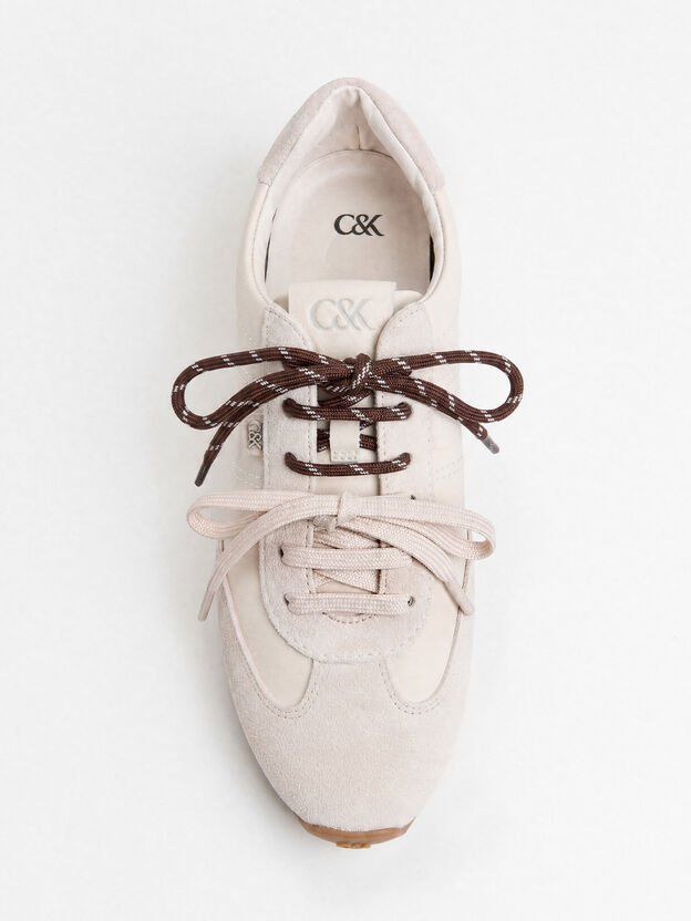 Jace Leather & Suede Sneakers, Chalk, hi-res