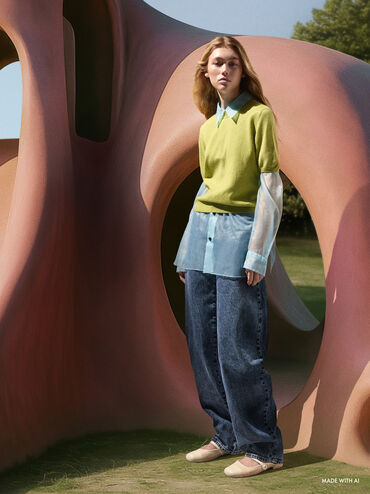 Aeryn Raffia Pearl-Embellished Slip-On Mary Janes, Cream, hi-res