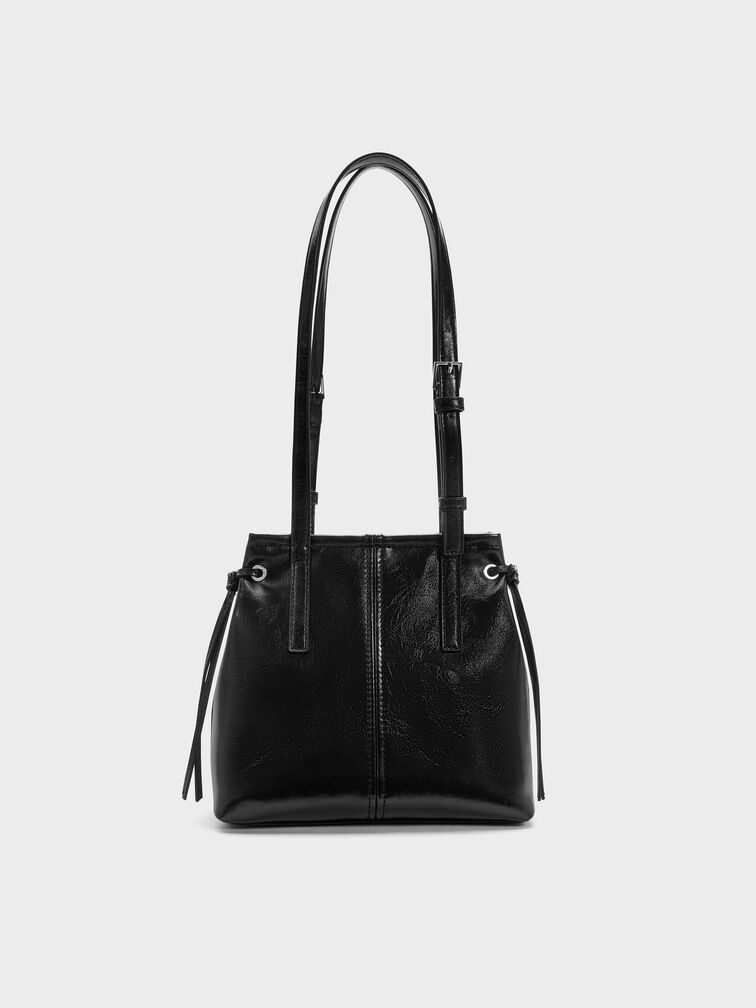 Noane Elongated-Handle Tote Bag, Noir, hi-res