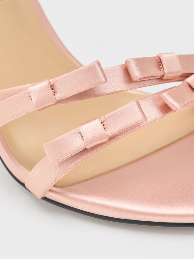 Jessy Bow Stiletto Sandals, Pink, hi-res