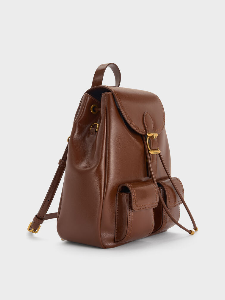 Bryna Backpack, Dark Brown, hi-res