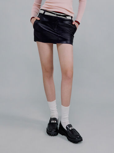 Lando Metallic-Accent Platform Loafers, Black Box, hi-res