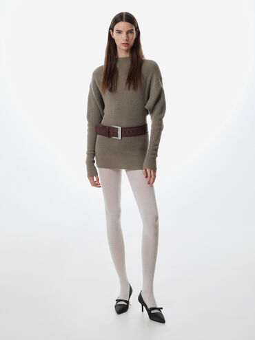 Venetia Satin Bow Pointed Pumps, Black Textured, hi-res