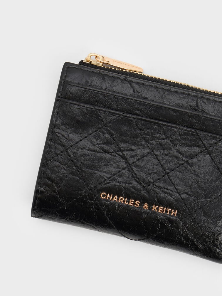 Duo Quilted Small Wallet, Black, hi-res