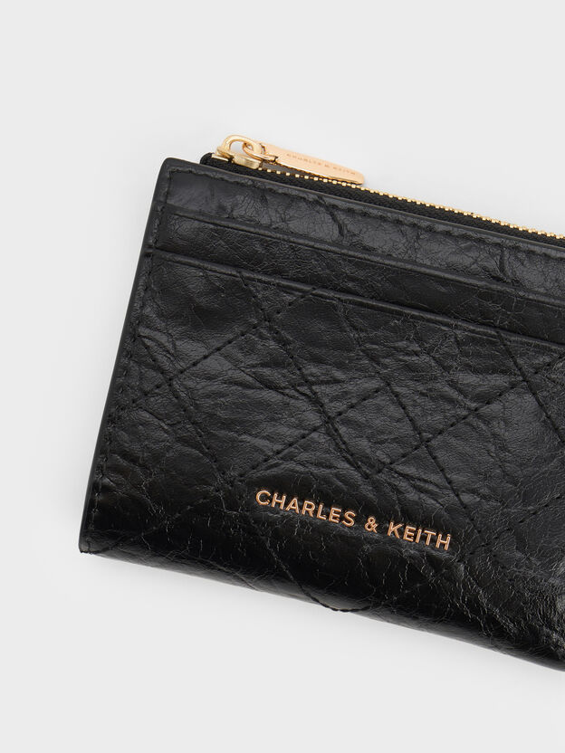Duo Quilted Small Wallet, Black, hi-res