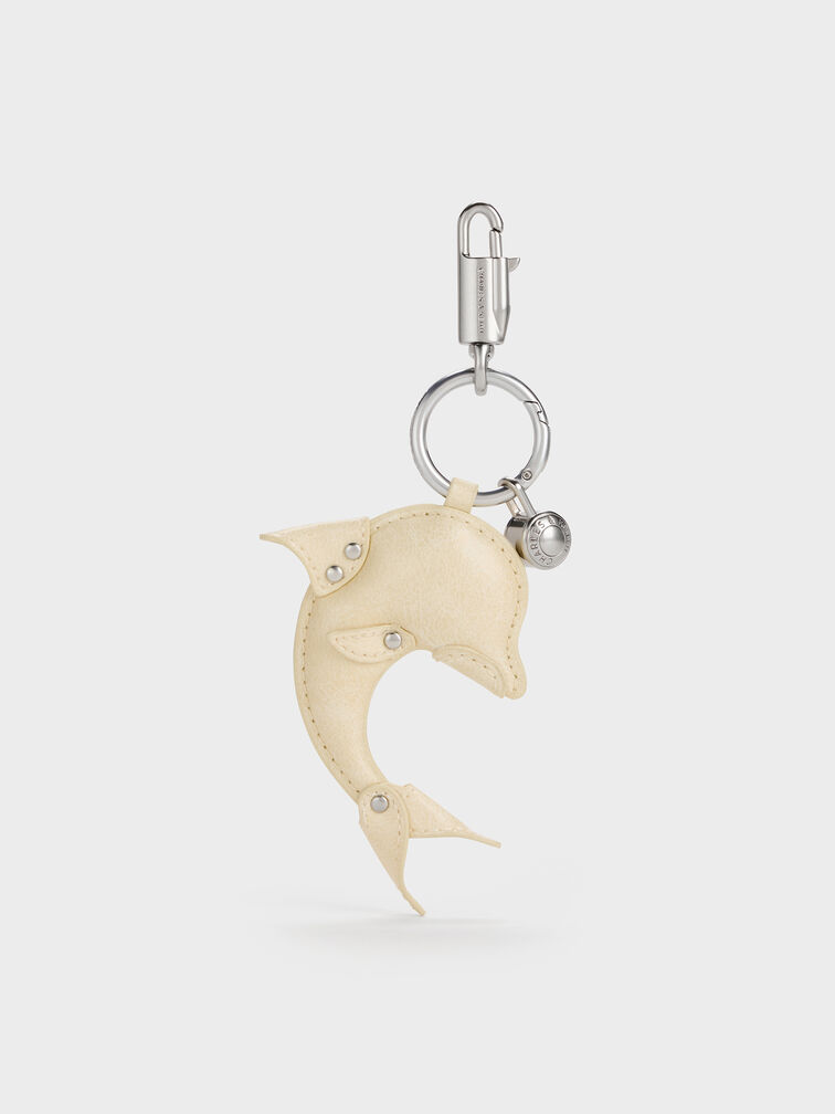 Delfina Dolphin Charm, Butter Yellow, hi-res