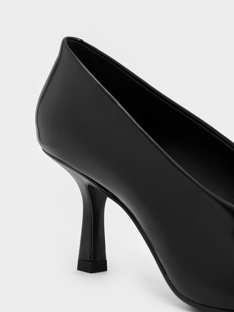 Pointed-Toe Kitten-Heel Pumps, Black Box, hi-res