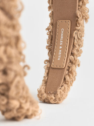 Furry Headband, Camel, hi-res