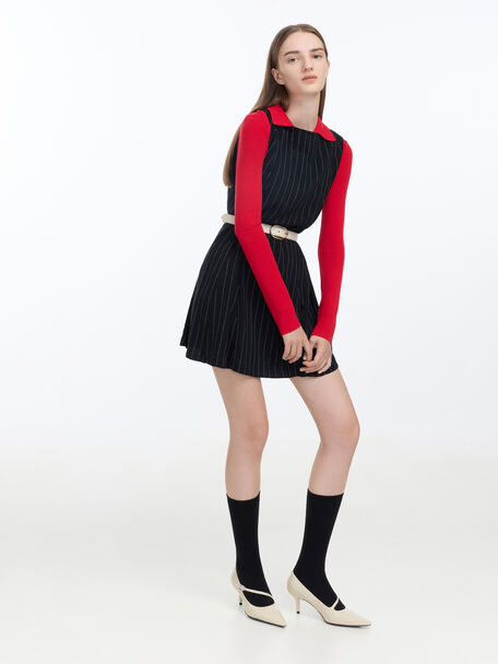 Patent Asymmetric-Strap Pumps, Chalk, hi-res