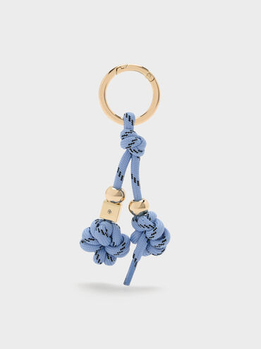 Knotted-Flower Charm, Blue, hi-res