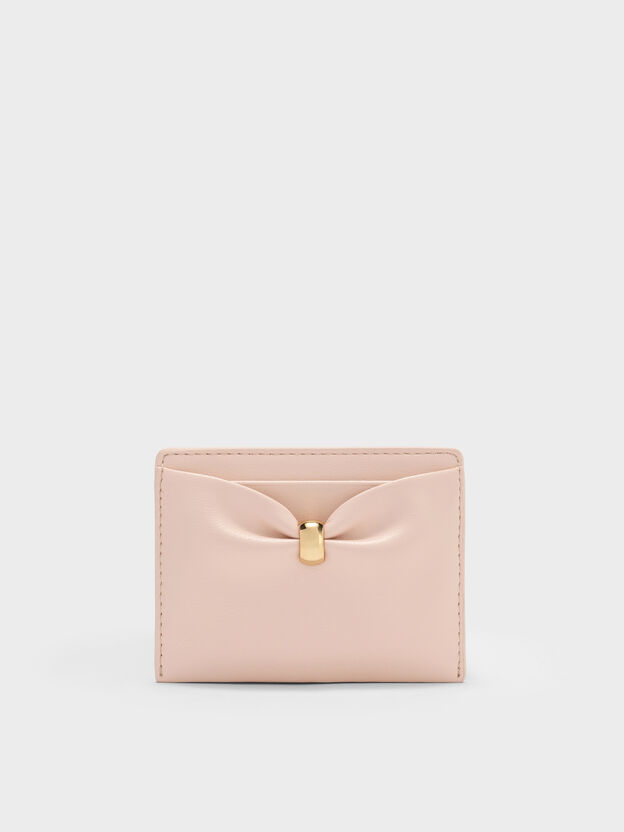 Halsey Ruched Card Holder, Soft Pink, hi-res