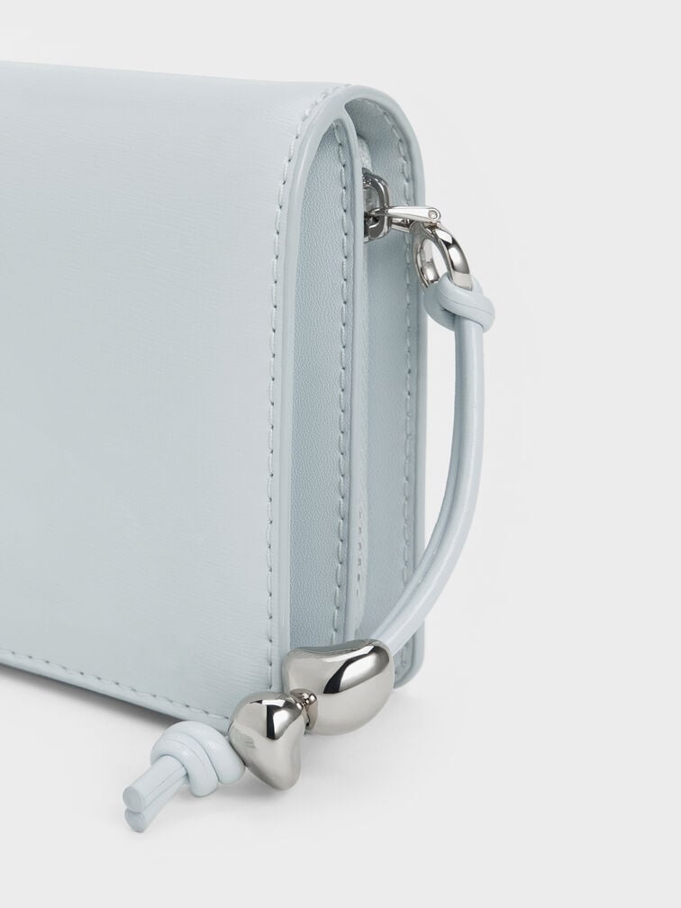 Augustine Sculptural-Detail Small Wallet, Sea Salt Blue, hi-res