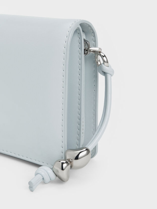 Augustine Sculptural-Detail Small Wallet, Sea Salt Blue, hi-res