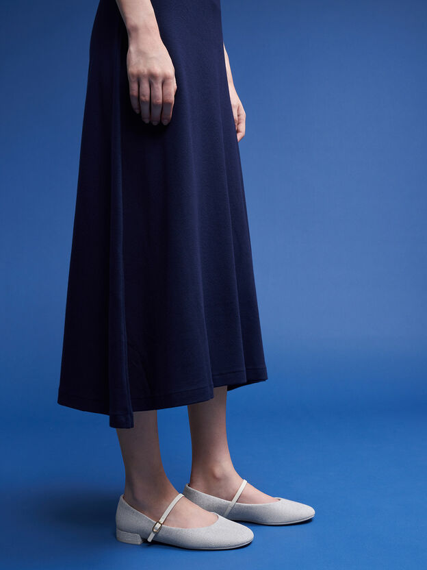 Gertrude Tweed Mary Janes, Light Grey, hi-res