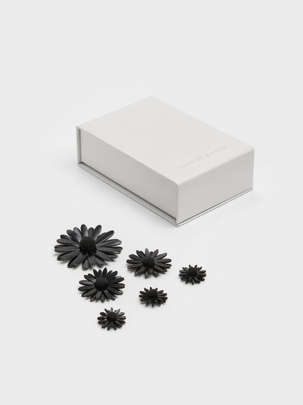 Polly Floral Appliques Set, Black Box, hi-res